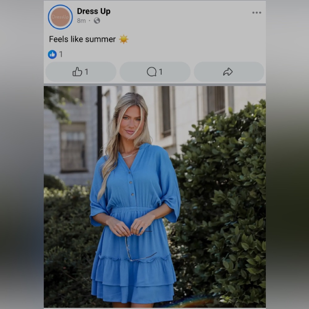 Hudson Grey medium Blue Button-Down Dress $69 Anthropologie